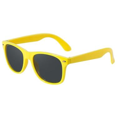 Imagem de Óculos de sol infantis com proteção UV400 – armação leve e flexível – inquebrável, Amarelo brilhante, 5 US M Toddler