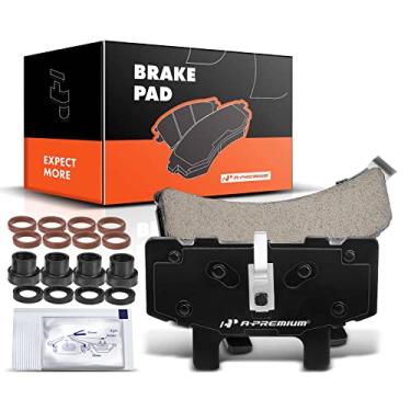 Imagem de A-Premium Conjunto de pastilhas de freio a disco de cerâmica frontal compatível com modelos selecionados Cadillac, Chevy, Dodge e GMC - Silverado, Tahoe, Yukon, Blazer, Escalade, Fleetwood, K1500, Ram