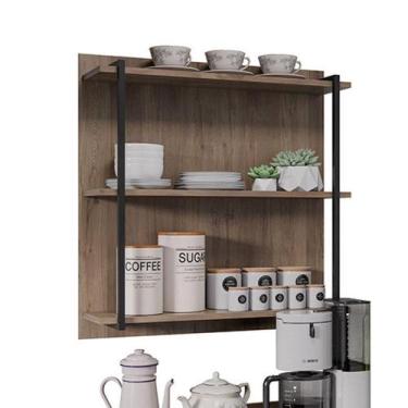 Imagem de Prateleira Industrial Tripla Cozinha Suspenso De Parede Emi 70,5cm Fre