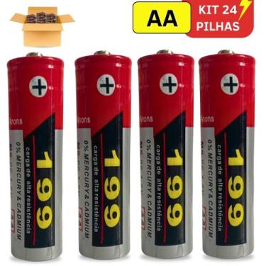 Imagem de Kit 24 Pilhas AA Comum 1.5v 6 Pacotes Normal Para Brinquedo - Europio