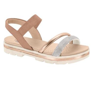 Imagem de Sandalia modare flatform tratorada strass ref 7132.149.28160, 35, Ouro
