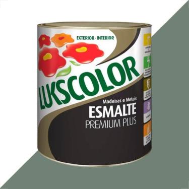 Imagem de Tinta esmalte lukscolor alto brilho 900ml cinza medio