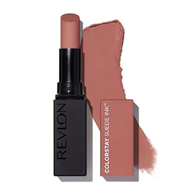 Imagem de REVLON Batom, Tinta Colorstay Suede, Primer Integrado, Com Infusão De Vitamina E, À Prova D'Água, Antiborras, Cor Fosca, 002 No Rules, 0,09 Oz.