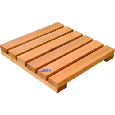 Imagem de Deck De Madeira Modular 30x30 Cm Réguas 4 cm Com Pintura Neonx, Osmoco