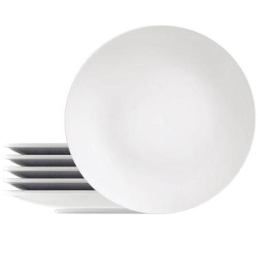 Imagem de Conjunto 6 Pratos de Porcelana Tramontina Sophia 28cm Rasos Brancos de