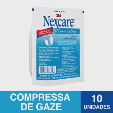 Imagem de Compressa gaze estéril nexcare com 10 unidades