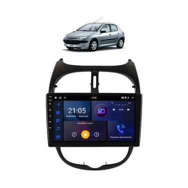 Imagem de Kit Multimídia Peugeot 206 ano 2004 / 2010 9 Pol Android Carplay Gps 2/32GB - 915BR ROADSTAR