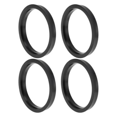 Imagem de INFINAUTO Anéis centralizados de cubo de roda de carro de 82,1 mm a 69,1 mm rodas de policarbonato preto eixo central amortecedor Hubrings 4 peças