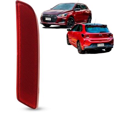 Imagem de Refletor Lanterna Olho de Gato Para-Choque Traseiro Chevrolet Onix G3 2020 2021 2022 2023 2024 2025 (Direito Passageiro)