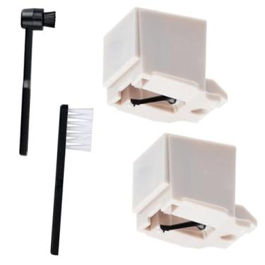Imagem de Pacote com 2 agulhas de substituição para toca-discos ATN3600L com 2 escovas de limpeza Stylus compatíveis com substituição de agulha de toca-discos AT-LP60 (incluindo capa protetora)