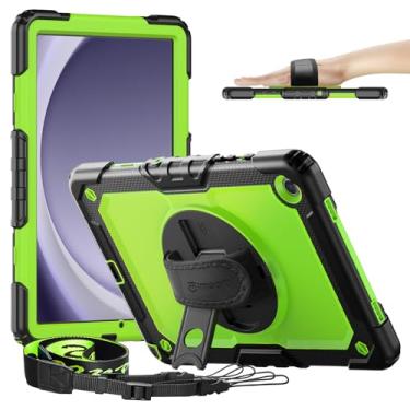 Imagem de Timecity Capa para Samsung Galaxy Tab A9 Plus 11 polegadas 2024 com protetor de tela, capa de proteção contra quedas de corpo inteiro com suporte giratório, alça de mão/ombro para Galaxy Tab A9+