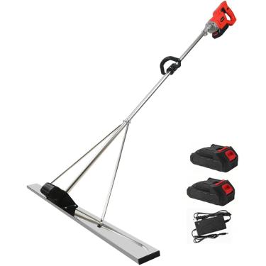 Imagem de Nivelador Elétrico Corete De 1,5 M, Kit De Vibrador Corete Screed, Vibrador Corete Alimentado Por Bateria 6000ma - Ferramenta De Acabamento De Mesa De Superfície Corete, 2Xbattery, 1.8M