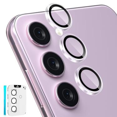 Imagem de CloudValley [3 peças para Samsung Galaxy S24 / S23 / S23 Plus protetor de lente de câmera, 9H vidro temperado anel protetor de tela de lente individual para S24 / S23 / S23 + 5G, transparente