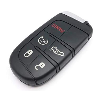 Imagem de Capa de chave de substituição Horande de 5 botões para Jeep Grand Cherokee Chrysler 200 300 Dodge Durango Charger Challenger Journey Fiat Fob Controle Remoto Controle Remoto Capa Fob