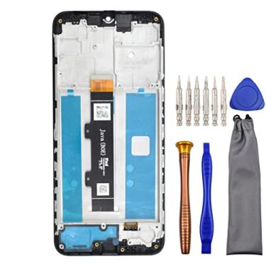 Imagem de Substituição completa do conjunto de digitalizador LCD para Motorola Moto G20 XT2128-1 XT2128-2 com kit de ferramentas e moldura de tela preta de 6,5 polegadas