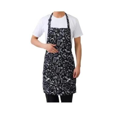 Imagem de Avental De Chef Listrado Ajustável Adulto Para Cozinha Restaurante Aca