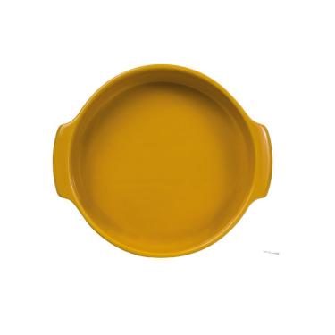 Imagem de Travessa Redonda Em Porcelana Assar E Servir 21x4,5cm Germer Amarelo