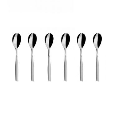 Imagem de Colher Para Café 15cm Inox 6 Peças Cinza Glamour Bugatti