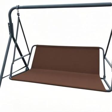 Imagem de Porch Patio Swing Replacement Seat Cover, 2/3 Seat 600D Thicken Oxford Waterproof Fabric for Outdoor Garden Swings (Coffee, XL:62.2x20.5x20.5inch)