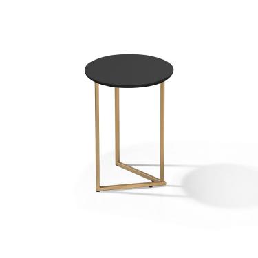 Imagem de Mesinha De Canto Estilo Industrial Redonda Luxo Jade