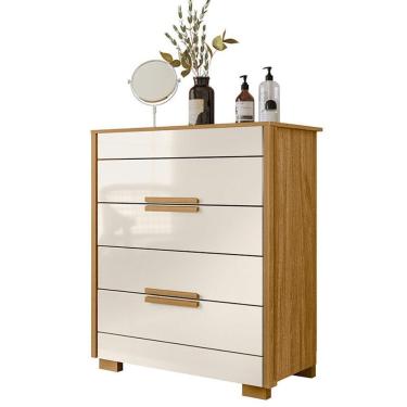 Imagem de Cômoda Gaveteiro Dhara Freijó Off White - Moval