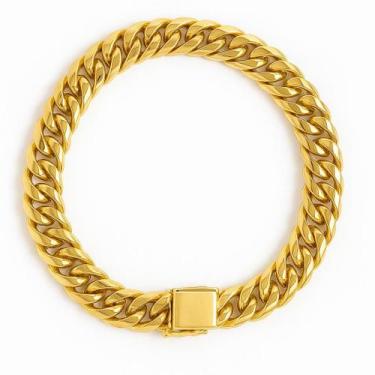 Imagem de Pulseira Grumet Duplo Masculina Grossa Ouro 18k 750 - ThiLe Jóias, 21.