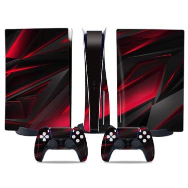 Imagem de Capa de console compatível com disco PS5, conjunto completo de capa de decalque de vinil para controle de jogo (multi)