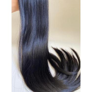Imagem de cabelo nacional brasileiro 60cm 100gr para mega hair ponta cheias - ME
