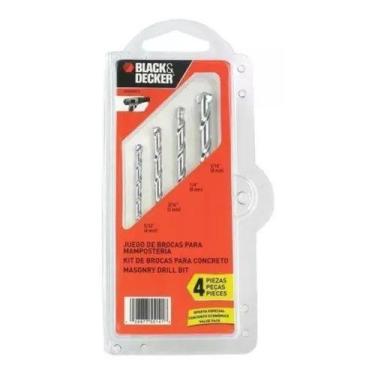 Imagem de Jogo De Brocas Para Concreto 4 Pcs Bd0040cs Bd - Black+Decker