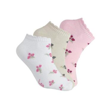 Imagem de Kit de 3 pares de meias soquete feminina - Catrue, Mista