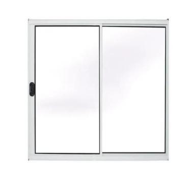 Imagem de Janela Para sala/Cozinha 2 Folhas 100x100 Branco Sem Grade - ALLO ESQU