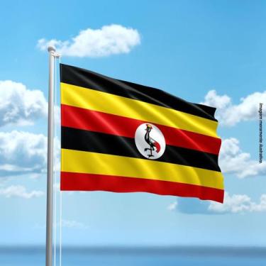 Imagem de Bandeira de Uganda 80cmx140cm Tecido Oxford 100% Poliéster - Presente-