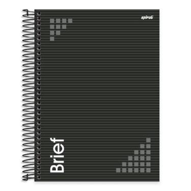Imagem de Caderno Universitário Capa Dura 15X1 240 Folhas Brief Preto Spiral - P