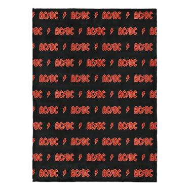 Imagem de Northwest Cobertor neon AC/DC, grande rock and roll, toque de seda, 50 x 70, lã leve ultramacia, decoração de banda de rock