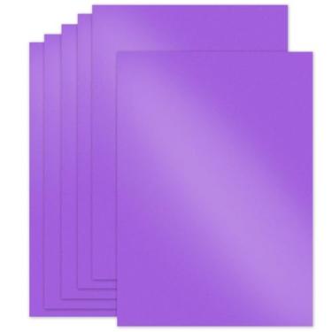 Imagem de 24 folhas de cartolina roxa brilhante 21,6 x 28 cm, 250 gsm/41,7 kg, cartão perolado dupla face para fazer cartões, cartões comemorativos, álbuns, convites, artesanato (roxo)