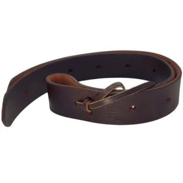 Imagem de BlazingPaws Alça de sela de cavalo ocidental de couro Harneto em couro de grão superior premium (45,7 cm - dobra dupla, marrom: tarugo fora)