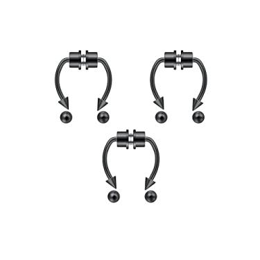 Imagem de outerunner Anel de nariz falso, piercing de septo, magnético, argola de nariz, anéis de septo falsos sem piercing, Metal, Zircônia cúbica,