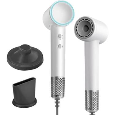 Imagem de Secador De Cabelo Profissional 220V 1500W Silencioso 150Milhões De Íons Turbo Ar Anti-Frizz lónico com Parede Negativos Pequeno Portatil leve para viagem BSW220 (Branco220V)