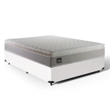 Imagem de Cama Box com Colchão de Espuma D45 Pillow Top Strong Casal 138cm - Hel