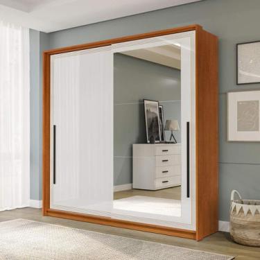 Imagem de Guarda Roupa 180,1cm 2 Portas de Correr com Espelho 240853 Valência Po