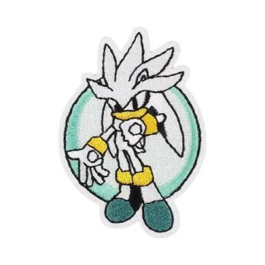 Imagem de Sonic the Hedgehog Bordado Patches 16 Estilos Anime Figura Decoração E