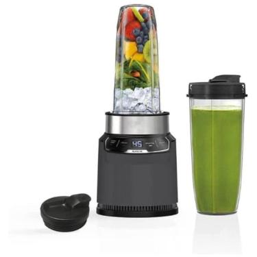 Imagem de Mixer Ninja BN401A Nutri Pro Compacto com Tecnologia Auto-iQ, 1100 Watts, para Sucos, Vitaminas e Molhos, com Lâminas Afiadas