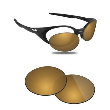 Imagem de Fiskr Lentes polarizadas de substituição compatíveis com óculos de sol Oakley Eye Jacket Redux OO9438, resistente a impactos e ajuste perfeito - Bronze metálico