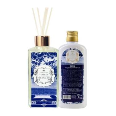 Imagem de KIT Difusor + Refil de Ambiente Flores Brancas Madressenza 250ml, Inco