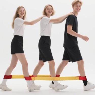 Imagem de Yanacc Jogos de formação de equipes para adultos, festa ao ar livre, corrida de equipe cooperativa para trabalho em equipe, jogos de dia de campo (para 3 jogadores, pacote com 2)