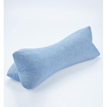 Imagem de EDMILE Travesseiro de pescoço de trigo sarraceno, almofada cervical para alívio da dor, capa lavável, suporte firme para pescoço ideal para pessoas que dormem nas costas, pausa para almoço no