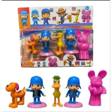 Imagem de Brinquedo Kit Turma Do Pocoyo 5 Bonecos Pocoyo Elly Pato Loula - Sober