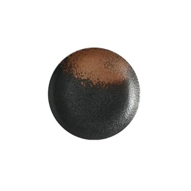 Imagem de Prato raso redondo de cerâmica japonesa prato de bolo de sobremesa de café da manhã - amarelo jade (18 cm)