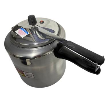 Imagem de Panela de Pressão 10L Clássica, Alumínio Polido, Alças Ergonômicas, Fundo Reforçado, Prata