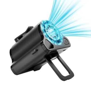Imagem de Cinto com clipe de cintura portátil sob a camisa com visor LED e lanterna, alimentado por bateria de 8000 mAh, recarregável, 5 velocidades, 14600 RPM, ventilador de resfriamento pessoal para